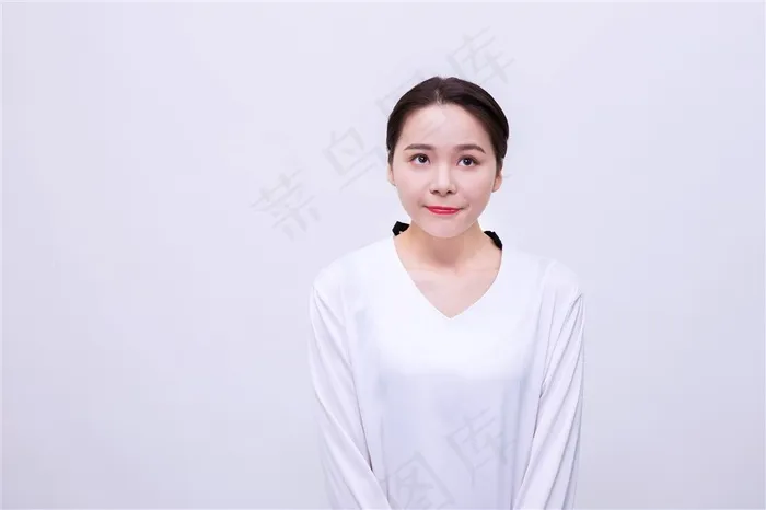清新美女素颜摄影图