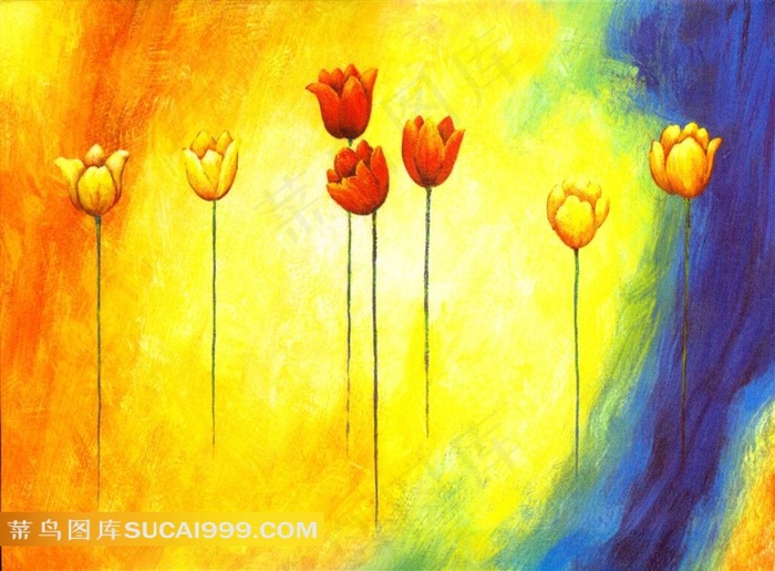 抽象风景油画大图