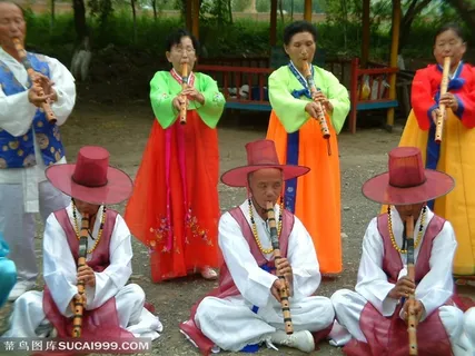 朝鲜族民俗文化 乐器演奏图片