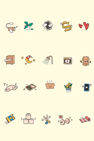 矢量日常图标元素