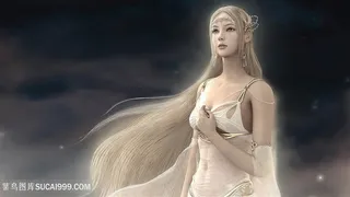 梦幻中的白发美女