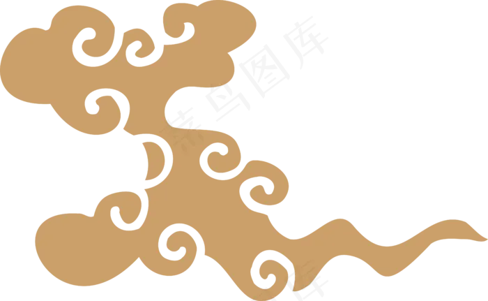 中式传统祥云中国风古典水纹吉祥图案免抠