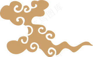 中式传统祥云中国风古典水纹吉祥图案免抠