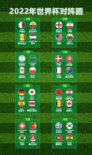 2022世界杯对阵图