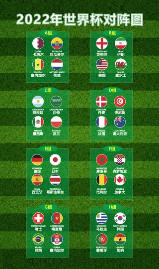 2022世界杯对阵图
