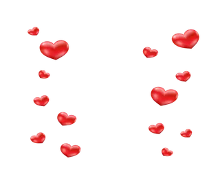 爱心彩色情人节