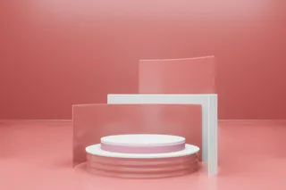 粉色电商产品展示台