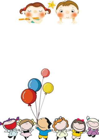 小孩玩气球卡通