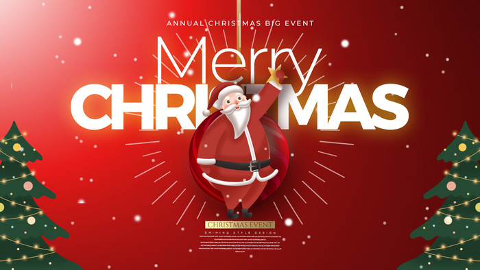 设计装饰圣诞节冬天背景