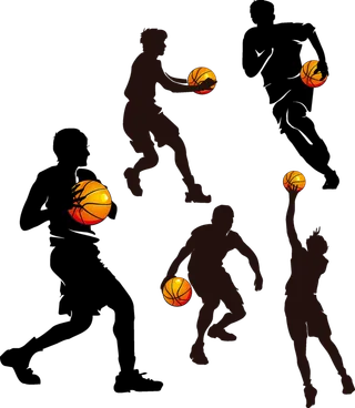 打篮球卡通简笔