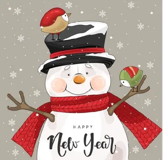 冬天雪人圣诞节素材