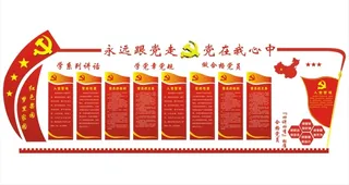12--永远跟党走党在我心中党建文化墙