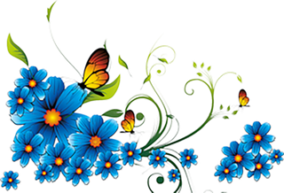 中国古风元素花朵蝴蝶