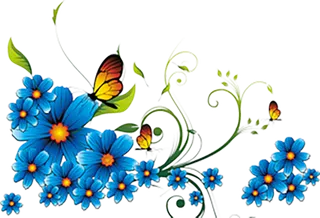 中国古风元素花朵蝴蝶