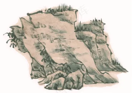 山石国画素材