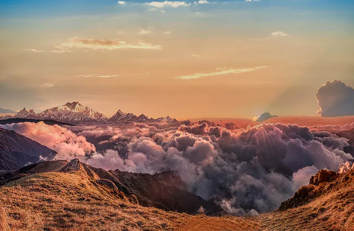 天空  云彩 云 雾气 雾 气体 景观 高清景观图 