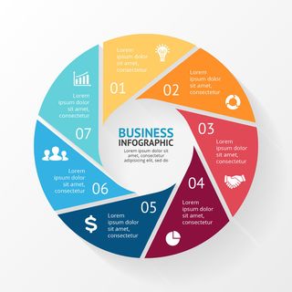 数据图表统计图形分析分类商务会议办公图标PSD模板素材