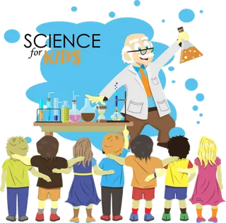 少儿兴趣班儿童演示科学实验卡通