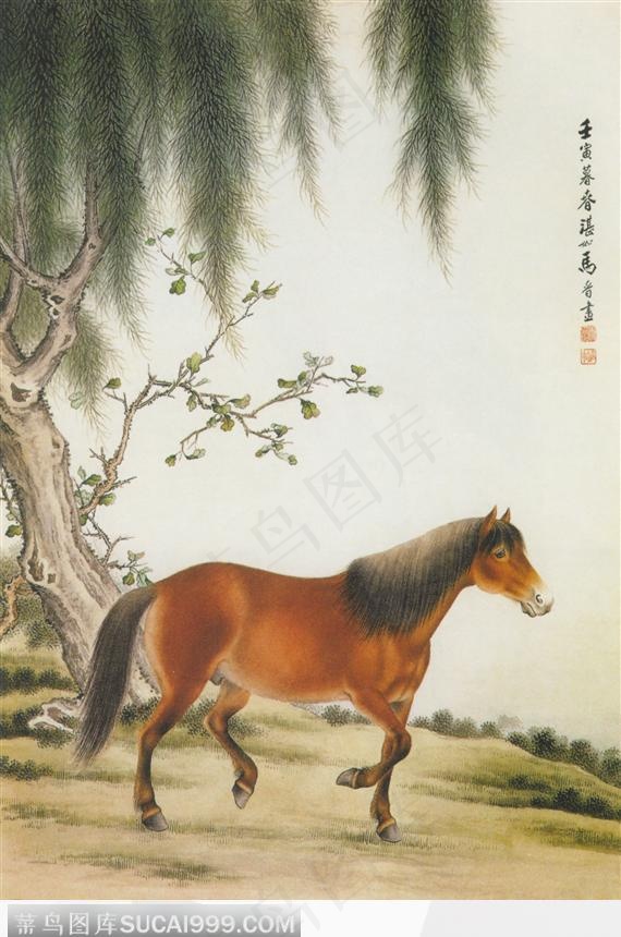 水墨画—马