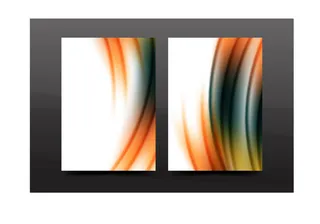 抽象矢量彩色时尚年度宣传册设计