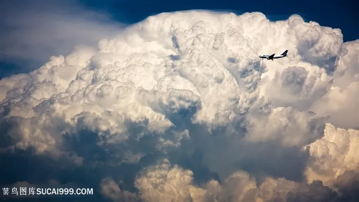 蓝天白云风景画