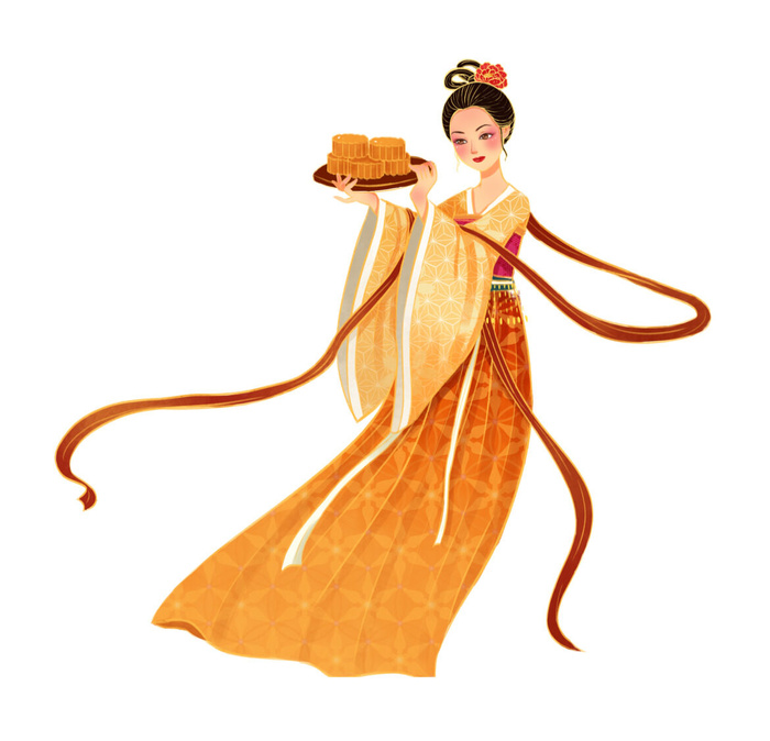手绘国潮中国风古代敦煌神话飞天仙女美女古装人物插画PSD素材psd模版下载