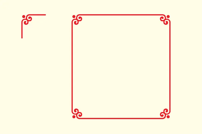 中国风古典传统图案边框纹理祥云灯笼装饰线条PSD背景素材psd模版下载