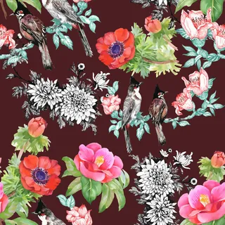 花卉唯美手绘花朵面料纹理手机壳布料面料印花服装矢量图案素材