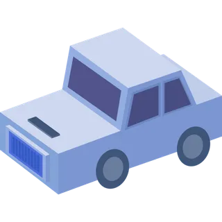 2.5D交通工具小轿车元素