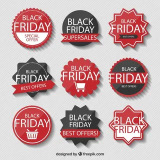 免抠黑色星期五标签