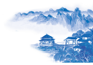 山水画素材中国风水墨画素材元素中国画