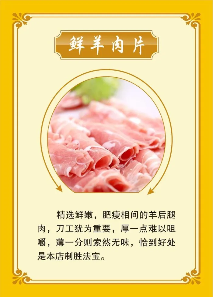 菜品介绍展板cdr矢量模版下载