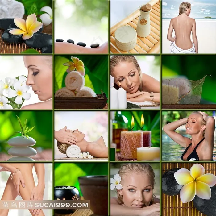 美容SPA系列 - 美丽的SPA护理图片组合