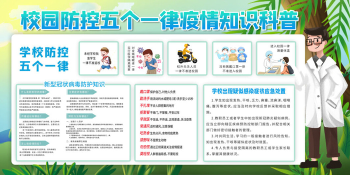 简约大气新冠防疫疫情防控展板