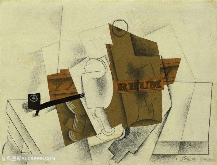 毕加索手绘艺术插画