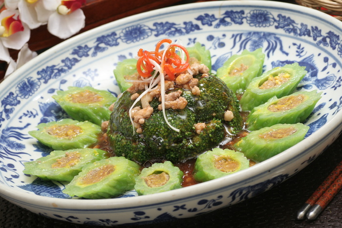 兰花鲜肉酿苦瓜