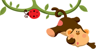 猴子 甲壳虫 卡通