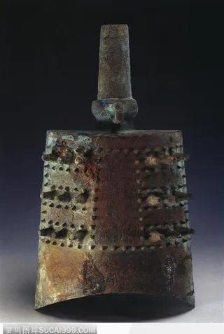 中华传统乐器-青铜器褐色的钟