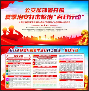 *部开展夏季治安打击整治百日行动展板