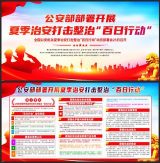 *部开展夏季治安打击整治百日行动展板