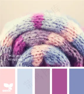 冬天系配色色卡色彩搭配
