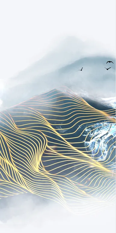 轻奢北欧现代简约招财麋鹿福禄双全一帆风顺波浪波纹装饰画玄关画酒店客厅