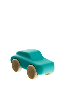 原创设计蓝色绿色木质玩具车