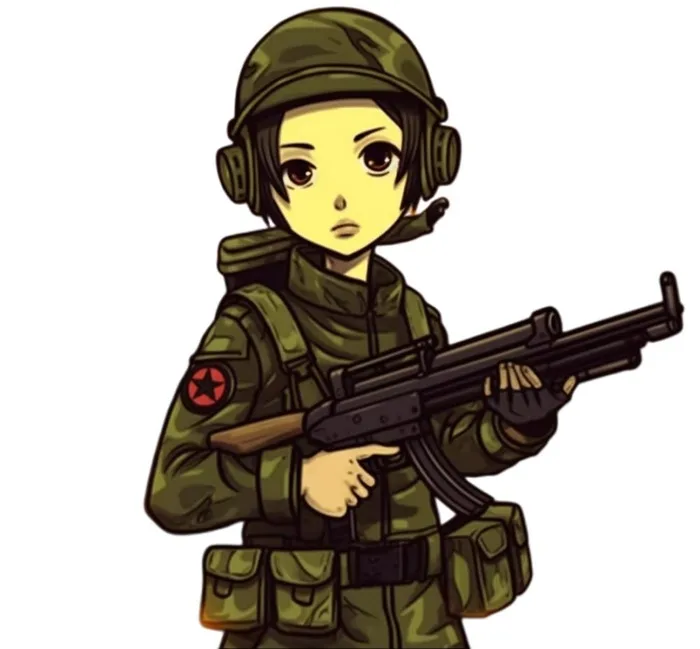 士兵军人拿着枪卡通免抠(1104x1024)
