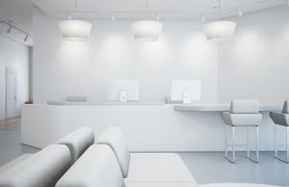 白色公司柜台logo标志样机