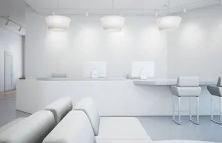 白色公司柜台logo标志样机