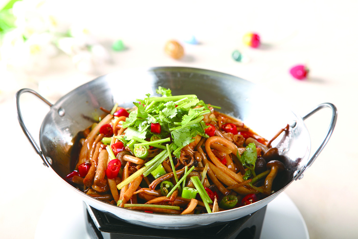 干锅美食焖锅湘菜麻辣香辣纸锅干锅杂菌 (2)