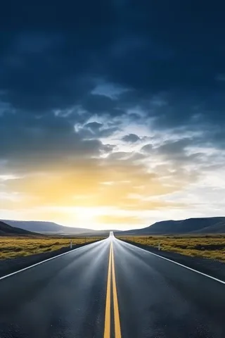 公路山脉简约摄影