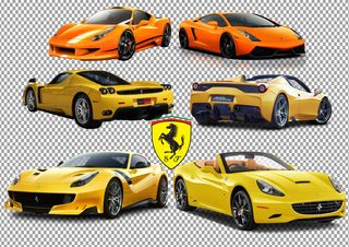 法拉利跑车免扣元素
