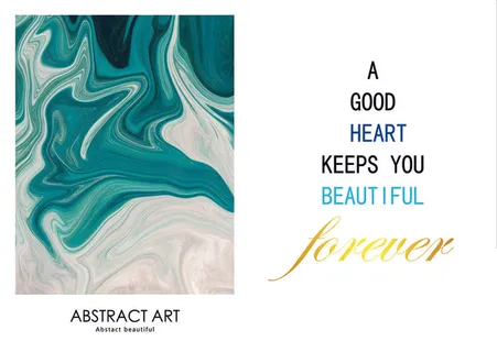 两联水彩抽象字体装饰画